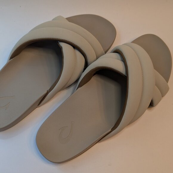 Women's Olukai Hila Slide Bubbly Comfort Sandal US Sizes 9 Oatmeal Cloud - Picture 2 of 3